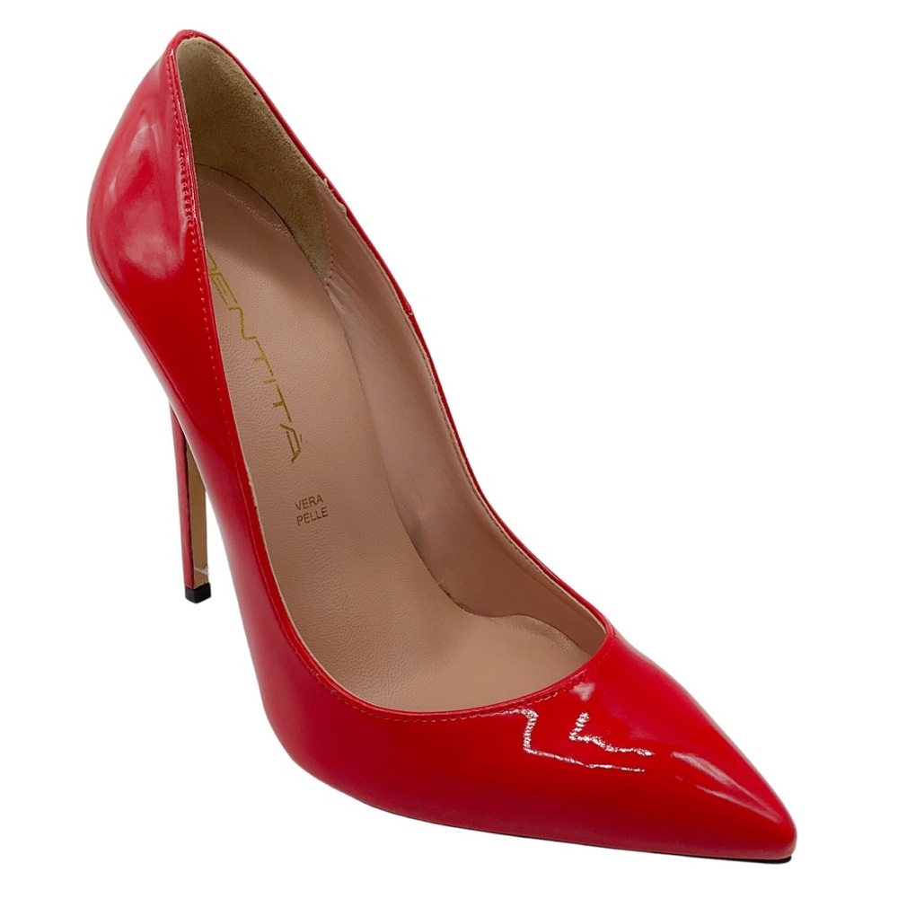 IDENTITA RED PATENT LEATHER PUMPS